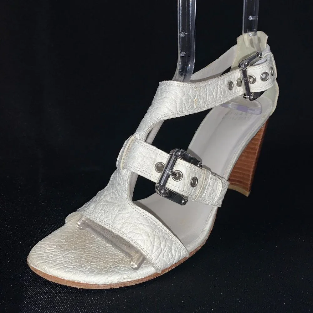 STUART WEITZMAN‎ Leather Open Toe Heels